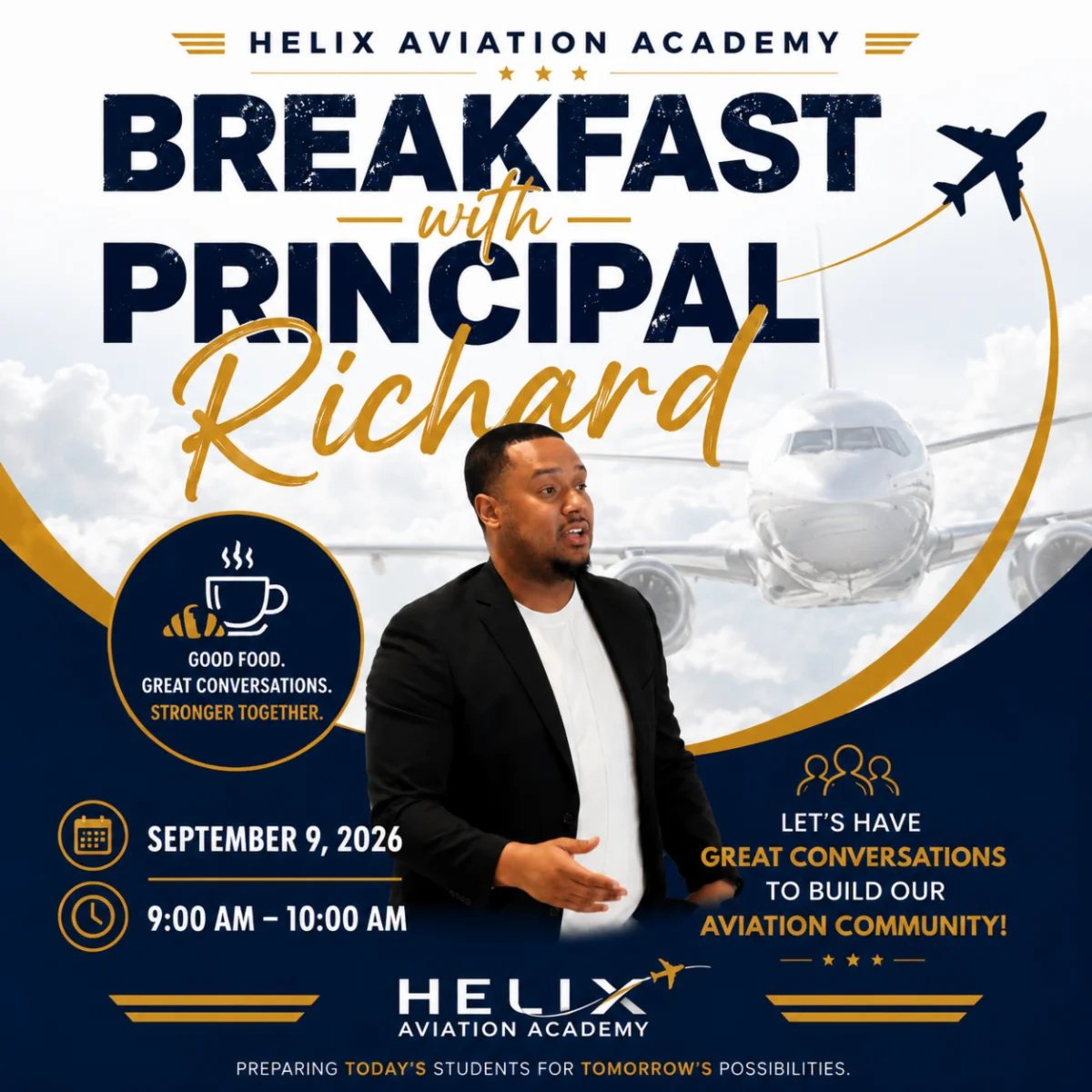 Flyer for Breakfast with Principal